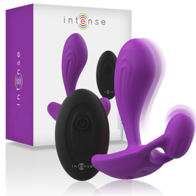INTENSE – SHELLY DUO ANAL-PERINEO , VAGINAL-CLITORIS REMOTO MORADO