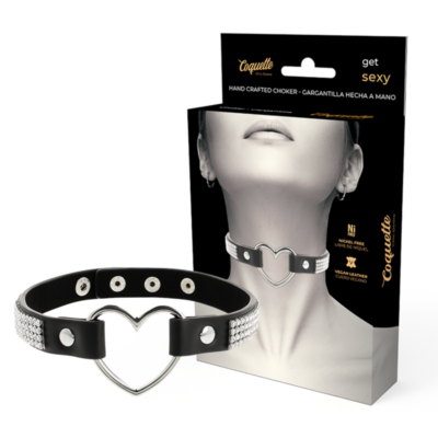 COQUETTE CHIC DESIRE – CHOKER CUERO VEGANO CORAZON