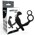 ADDICTED TOYS – PLUG ANAL CON ANILLA DOBLE PENE Y TESTÍCULOS NEGRO