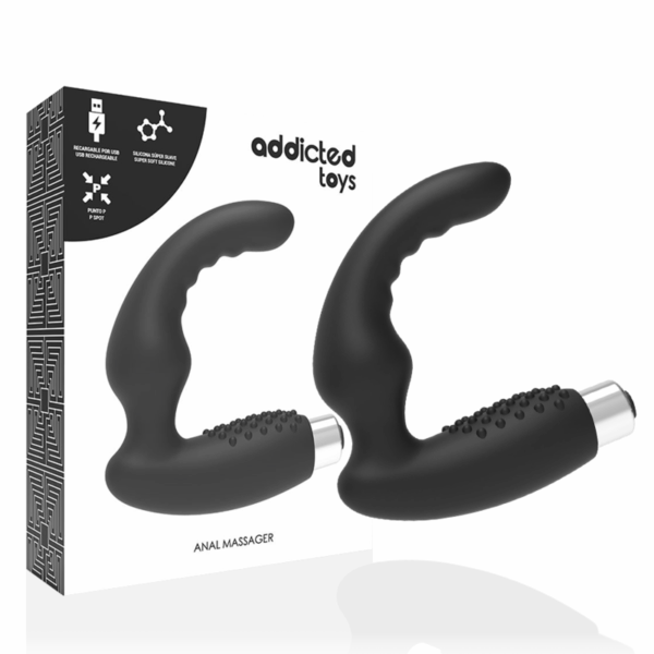 ADDICTED TOYS – VIBRADOR PROSTÁTICO RECARGABLE MODEL 2 – NEGRO