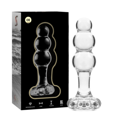 NEBULA SERIES BY IBIZA – MODELO 1 PLUG CRISTAL TRANSPARENTE 10.5 CM -O- 3 CM