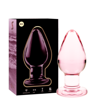 NEBULA SERIES BY IBIZA – MODELO 3 PLUG CRISTAL ROSA 11 CM -O- 5 CM