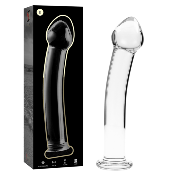 NEBULA SERIES BY IBIZA – MODELO 11 DILDO CRISTAL TRANSPARENTE 16 CM -O- 3 CM
