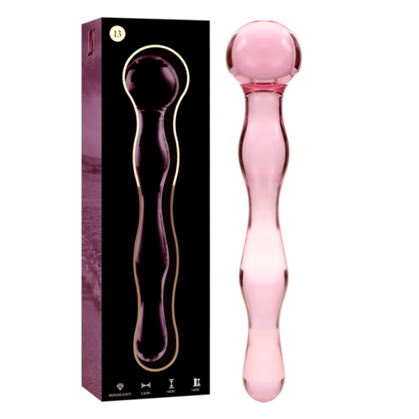 NEBULA SERIES BY IBIZA – MODELO 13 DILDO CRISTAL ROSA 18 CM -O- 3.5 CM