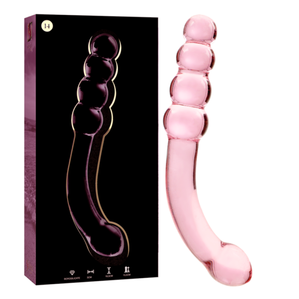 NEBULA SERIES BY IBIZA – MODELO 14 DILDO CRISTAL ROSA 18.5 CM -O- 3 CM