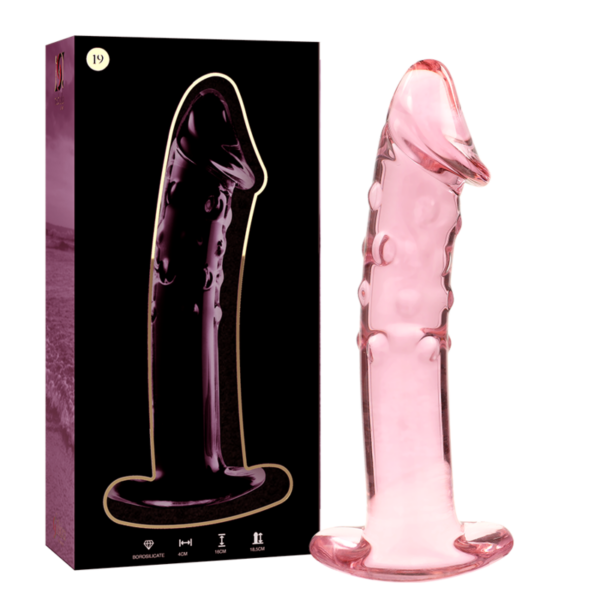 NEBULA SERIES BY IBIZA – MODELO 19 DILDO CRISTAL ROSA 18.5 CM -O- 4 CM