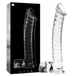 NEBULA SERIES BY IBIZA – MODELO 23 DILDO CRISTAL TRANSPARENTE 21.5 CM -O- 4 CM