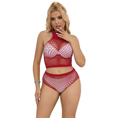 SUBBLIME – 952402 SET DE REJILLA CON BRILLANTES ROJO TALLA ÚNICA
