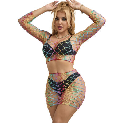 SUBBLIME – 952440 SET DE REJILLA 2 PIEZAS MANGA LARGA ARCOIRIS TALLA ÚNICA
