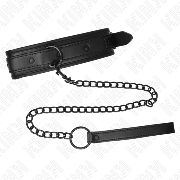 KINK – COLLAR CON CORREA 78 CM BONDAGE DE NEOPRENO MODELO 2 AJUSTABLE 37.5 X 49.5 CM