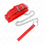 KINK – COLLAR CON CORREA 65 CM CON RESTRICCIONES ROJO AJUSTABLE 36-42 CM X 5.5 CM