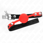 KINK – MORDAZA DE BOLA 4 CM DE SILICONA CON CANDADO 60 x 2 CM