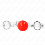 KINK – MORDAZA DE BOLA ROJA DE PVC TRANSPARENTE AJUSTABLE
