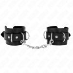 KINK – MUÑEQUERAS CON 3 ANILLAS EN D AJUSTABLE NEGRO 17.5-25 CM X 6 CM