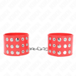 KINK – MUÑEQUERAS CON CIERRE A PRESIÓN AJUSTABLE ROJO 19-24 CM X 5.5 CM