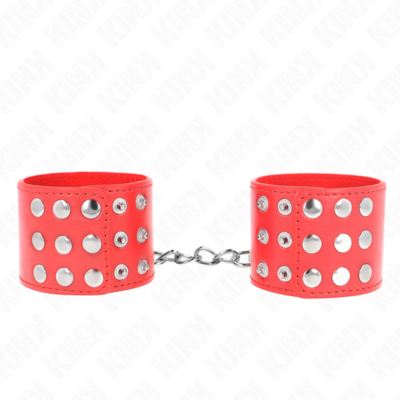 KINK – MUÑEQUERAS CON CIERRE A PRESIÓN AJUSTABLE ROJO 19-24 CM X 5.5 CM