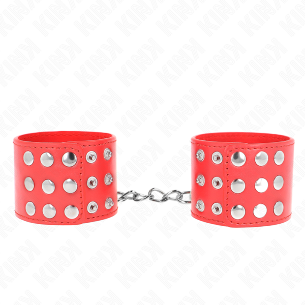 KINK – MUÑEQUERAS CON CIERRE A PRESIÓN AJUSTABLE ROJO 19-24 CM X 5.5 CM