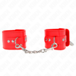 KINK – MUÑEQUERAS CON CIERRE CANDADO ROJO AJUSTABLE 16-23 CM X 5.5 CM