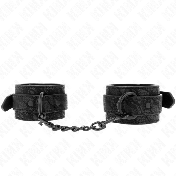 KINK – MUÑEQUERAS DE ENCAJE AJUSTABLE NEGRO 19-26 CM