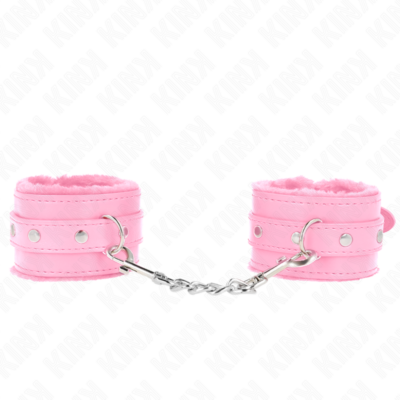 KINK – MUÑEQUERAS FORRADAS PREMIUM ROSA CON CORREA ROSA AJUSTABLE 17-29 CM X 6 CM
