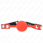KINK – MORDAZA DE BOLA 4 CM DE SILICONA MODELO 2 CON CANDADO 60 x 2 CM