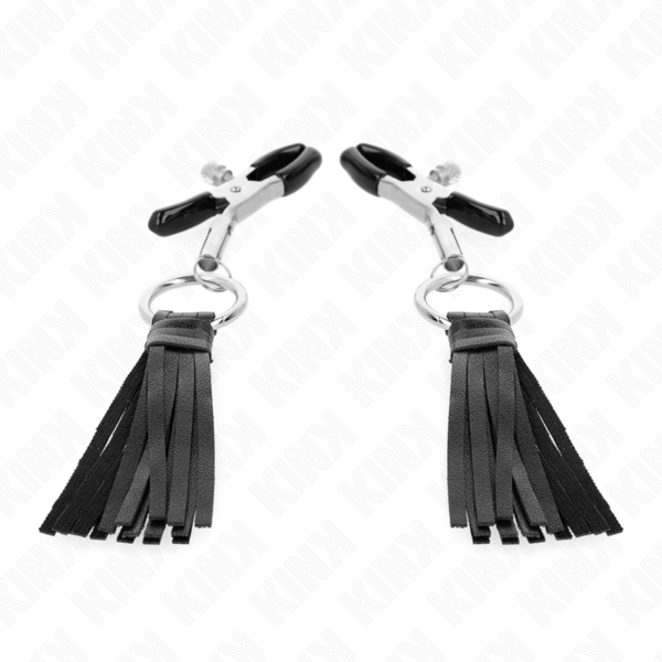 KINK – PINZAS PARA PEZONES CON BORLAS DE POLIPIEL 6 CM