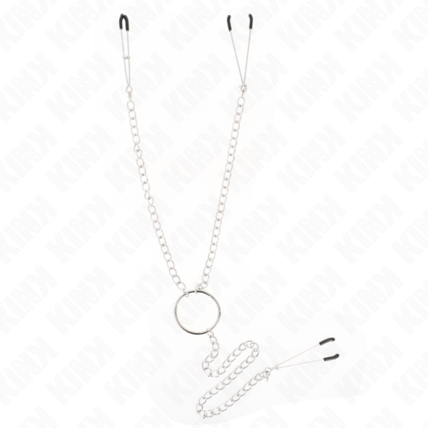 KINK – PINZAS PARA PEZONES Y CLÍTORIS CON CADENA 30 CM MODELO 1