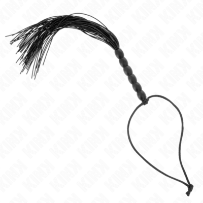 KINK – MINI LÁTIGO DE SILICONA CON AGARRE 6 BOLAS NEGRO 26 CM