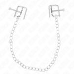 KINK – PINZAS PARA PEZONES COMPRESORA TORNILLO DE BANCO CON CADENA 30 CM
