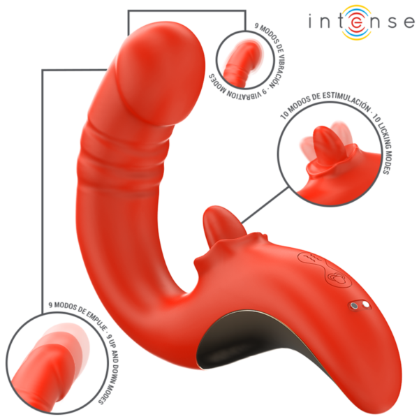 INTENSE – PAULINA VIBRADOR & ESTIMULADOR EN FORMA DE U ROJO
