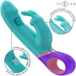 INTENSE – MÓNICA VIBRADOR RABBIT CON ESTIMULADOR ROTATORIO DEL PUNTO G AZUL