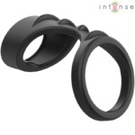 INTENSE – THEO ANILLO DOBLE PARA PENE SILICONA NEGRO MODELO 3