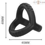 INTENSE – CARSON ANILLO DOBLE PARA PENE SILICONA NEGRO MODELO 4
