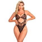 SUBBLIME – 955212 BODY TRANSPARENTE CON ENCAJE HUECO NEGRO S/M