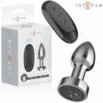 INTENSE – PLUG ANAL 10 VIBRACIONES METAL CON CONTROL REMOTO S
