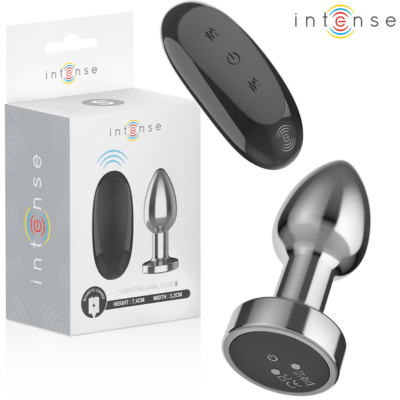 INTENSE – PLUG ANAL 10 VIBRACIONES METAL CON CONTROL REMOTO S