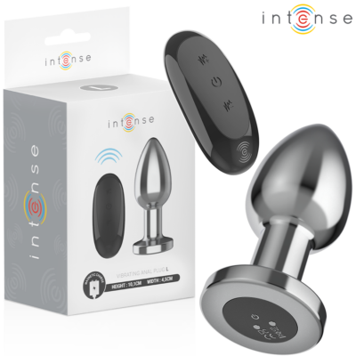 INTENSE – PLUG ANAL 10 VIBRACIONES METAL CON CONTROL REMOTO L