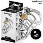 ADDICTED TOYS LOCKED – SILVER LOCK JAULA PARA PENE DE METAL TALLA M