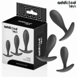 ADDICTED TOYS – SET DE 3 PLUG ANAL SILICONA MODELO 2