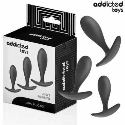 ADDICTED TOYS – SET DE 3 PLUG ANAL SILICONA MODELO 2