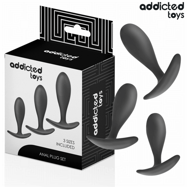ADDICTED TOYS – SET DE 3 PLUG ANAL SILICONA MODELO 2