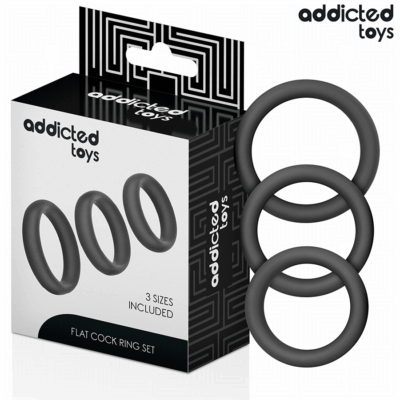 ADDICTED TOYS – SET DE ANILLOS SILICONA PLANOS
