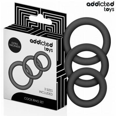 ADDICTED TOYS – SET DE ANILLOS SILICONA MODELO 1