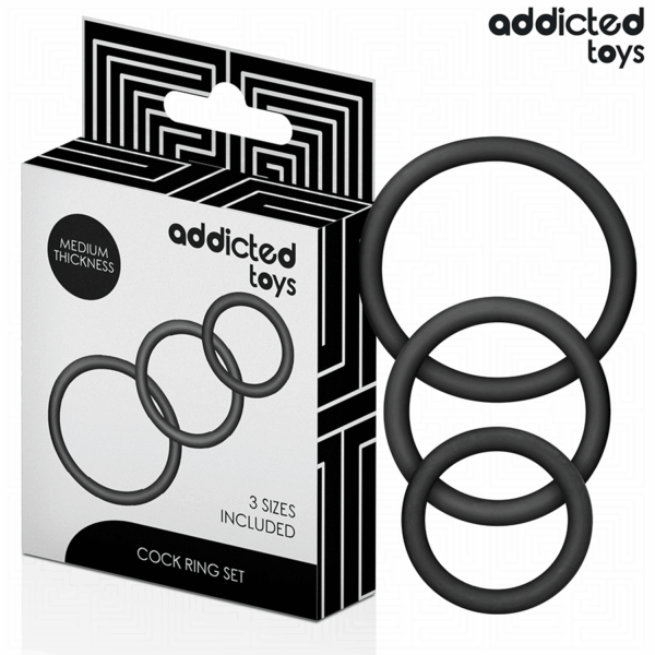 ADDICTED TOYS – SET DE ANILLOS SILICONA MODELO 2