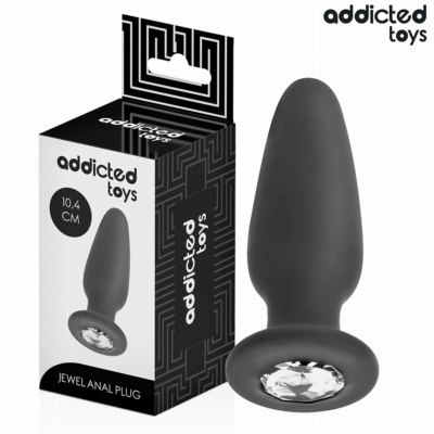ADDICTED TOYS – PLUG ANAL CON JOYA SILICONA TALLA M 10,4 CM