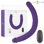 INTENSE – GUNTER DILDO DOBLE VIBRADOR 40 CM MORADO CONTROL REMOTO