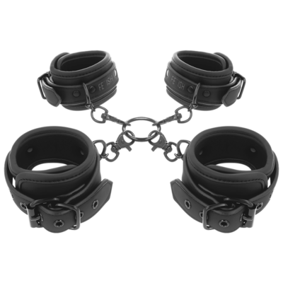 FETISH SUBMISSIVE – SET ESPOSAS MANOS Y TOBILLOS CON FORRO DE NEOPRENO