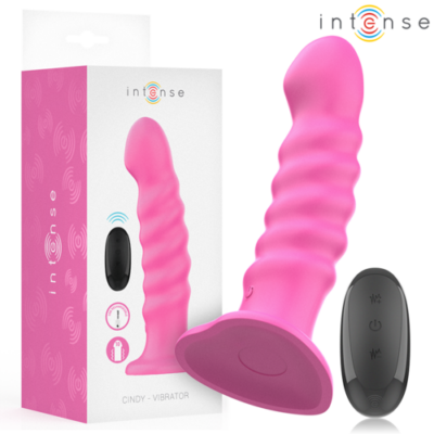 INTENSE – CINDY VIBRADOR TALLA L DISEÑO EN ESPIRAL 10 VIBRACIONES ROSA CONTROL REMOTO