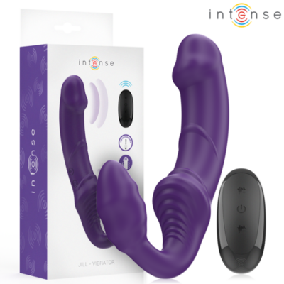 INTENSE – JILL VIBRADOR DOBLE 20 CM VIOLETA CONTROL REMOTO